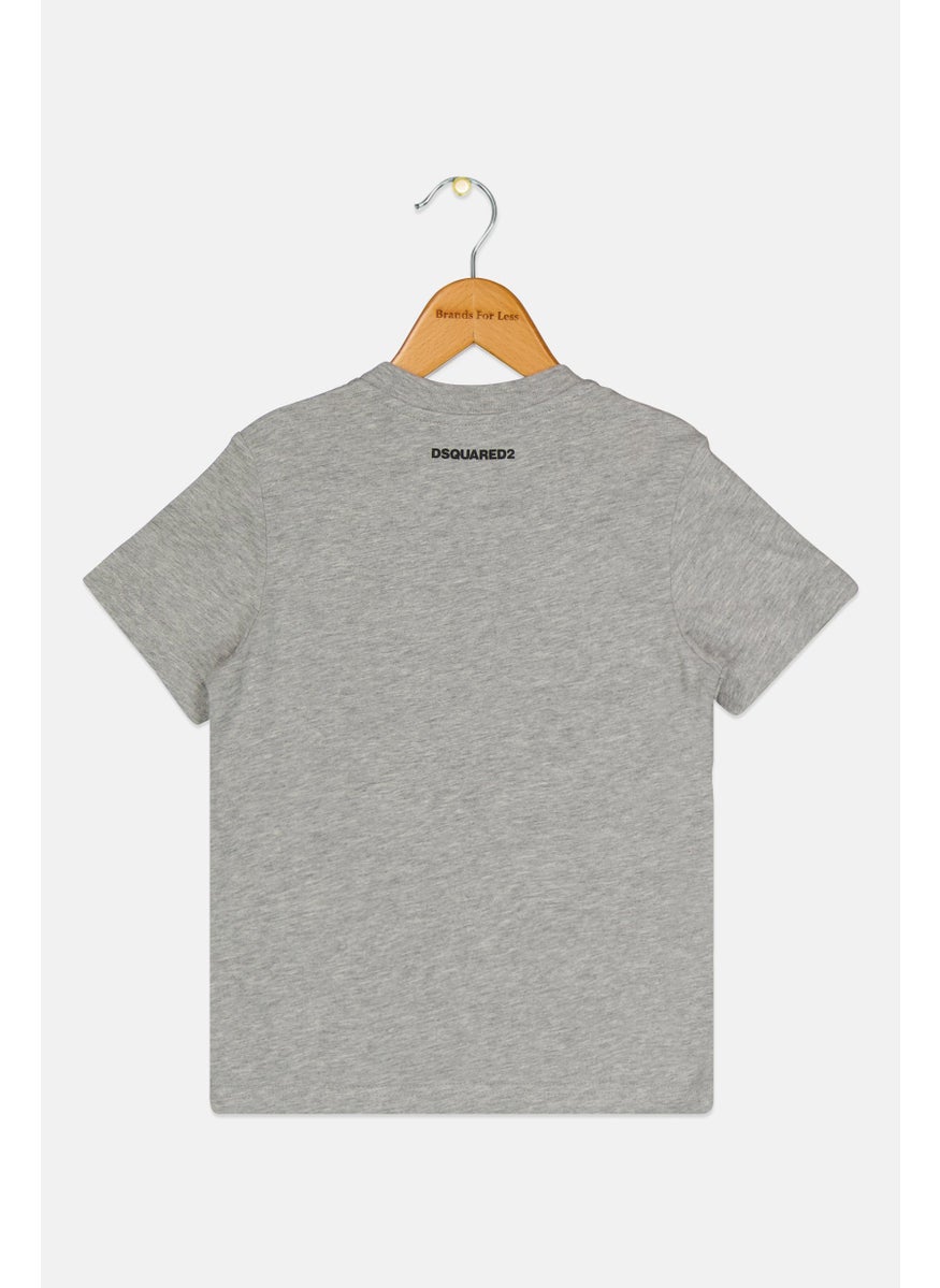 DSQUARED2 Toddlers Boy Short Sleeves Graphic Print T-Shirt, Heather Grey  - Image 2