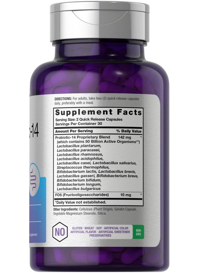 Horbaach Horbäach Probiotics with Prebiotics | 60 Capsules | 50 Billion Active Organisms | Non-GMO & Gluten Free Supplement  - Image 2