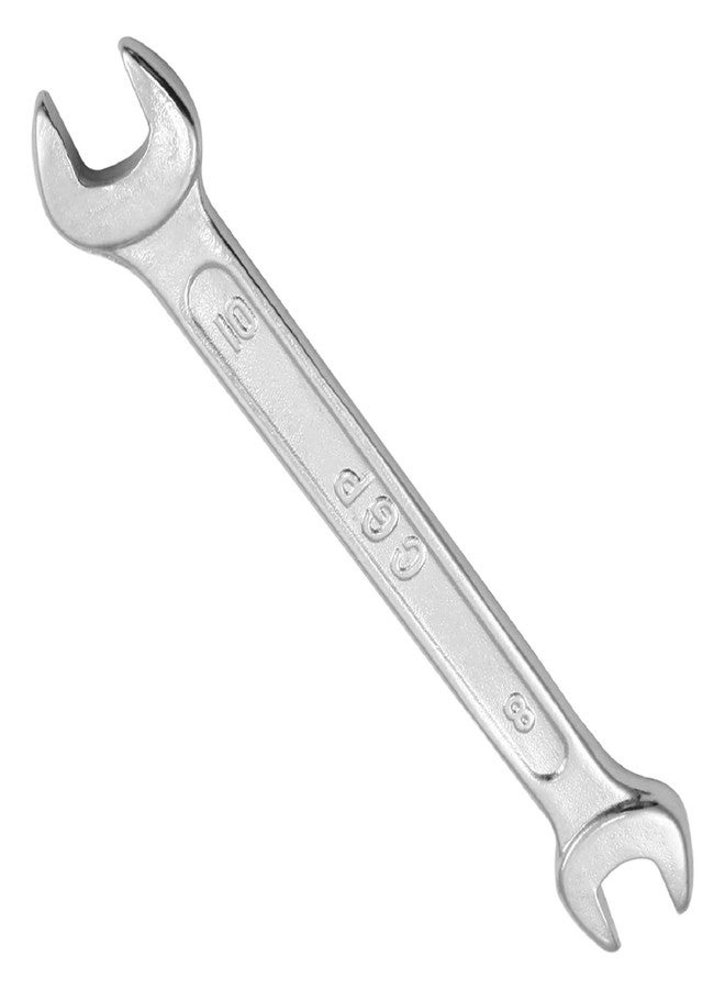 اتول مارت مفتاح ربط مزدوج مفتوح الطرف من يوتول مارت، مقاس 8 مم × 10 مم، مفتاح ربط متري بطول 123 مم، مفتاح ربط كروفوت، فولاذ كربوني 45#، مطلي بالكروم - Image 1