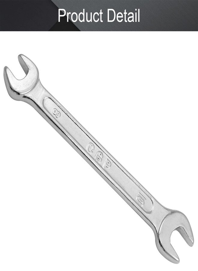 اتول مارت مفتاح ربط مزدوج مفتوح الطرف من يوتول مارت، مقاس 8 مم × 10 مم، مفتاح ربط متري بطول 123 مم، مفتاح ربط كروفوت، فولاذ كربوني 45#، مطلي بالكروم - Image 4