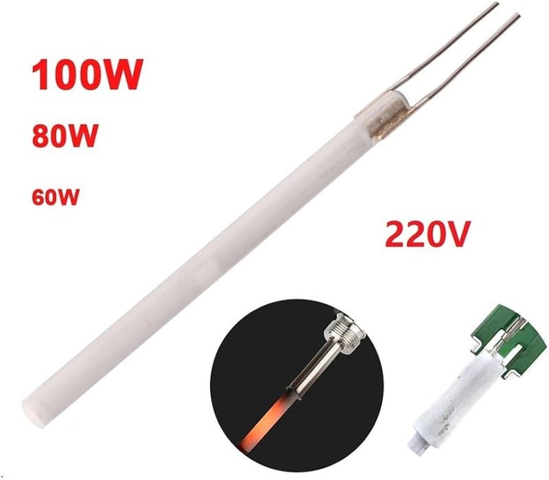 80 واط قلب مكواة لحام قابل لضبط درجة الحرارة عنصر تسخين سيراميكي طرف بديل - Image 4