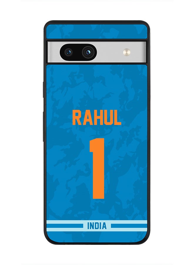 Stylizedd - Cover for Google Pixel 7a 5G Case , Rugged Black Slim fit Soft Flexible Thin Protective Phone Cases - Player Name - KL Rahul, Jersey Number- 1 - Image 1
