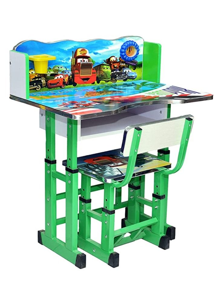 KARNAK Adjustable Kids Study Desk And Chair Set Educational Study Table And Chair Set For Kids Random Print  - Image 1