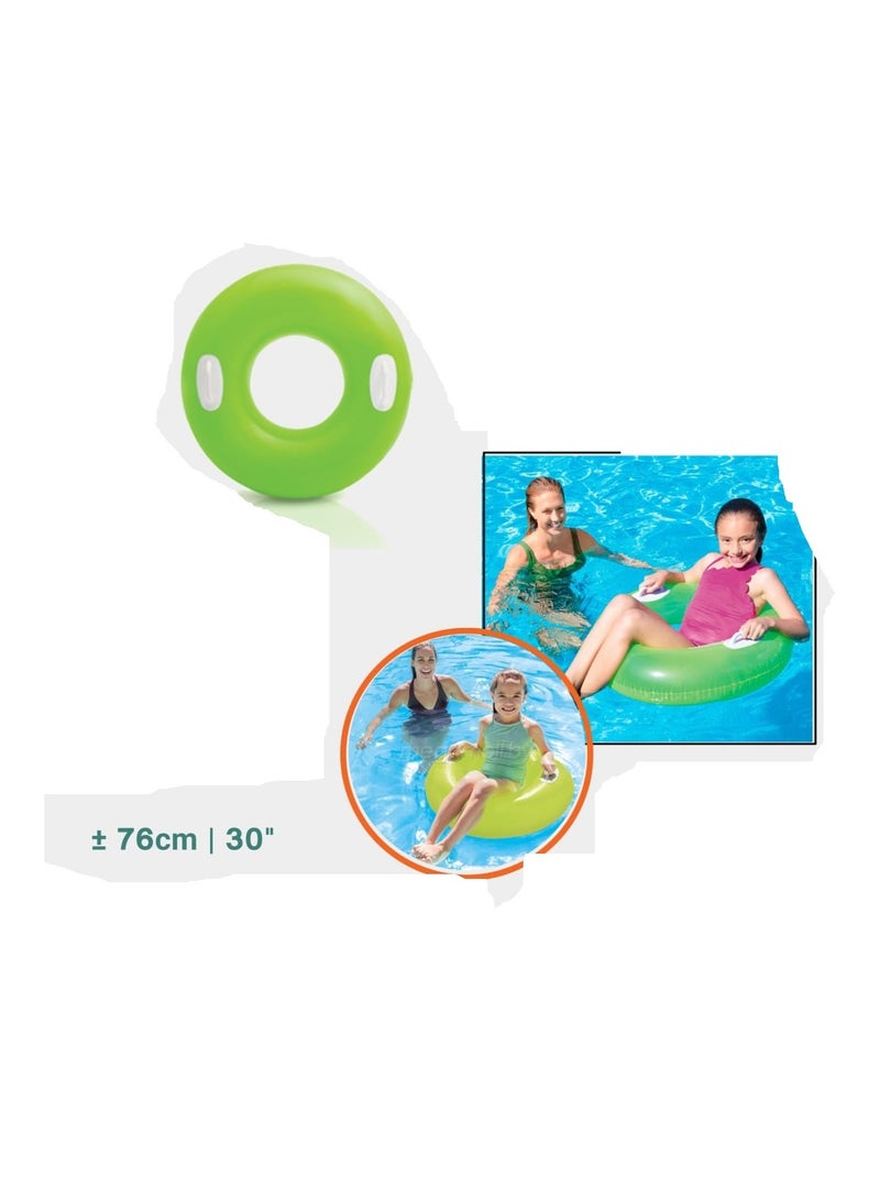 انتكس أنبوب سباحة شفاف قابل للنفخ 76 × 30 سم