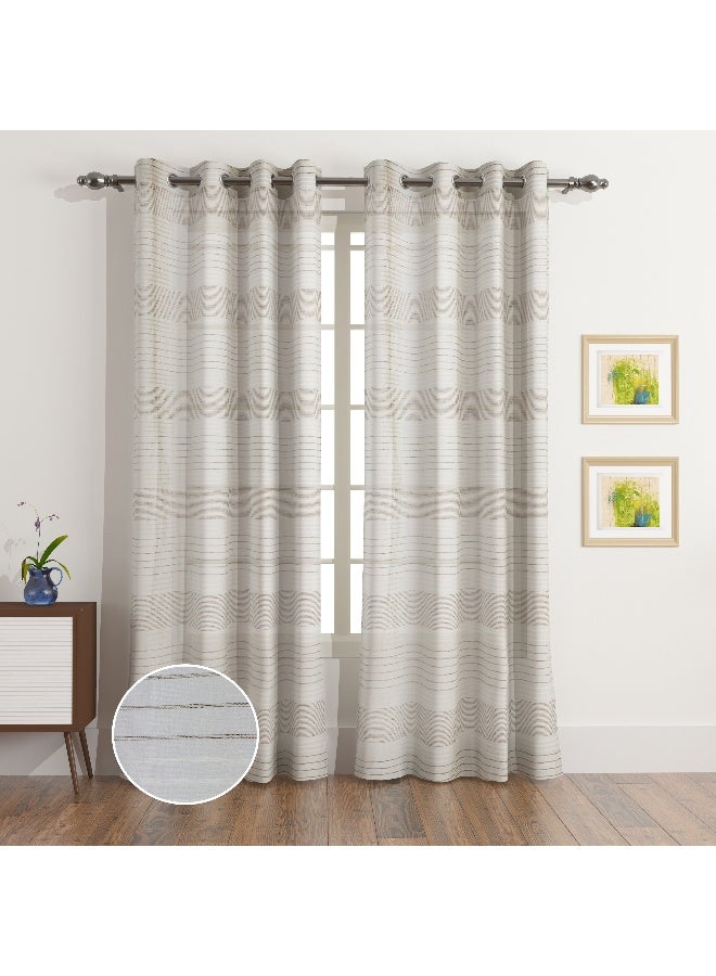Home Box Nordic 2-Piece Sheer Curtain Set 240 x 140 cm - Image 2