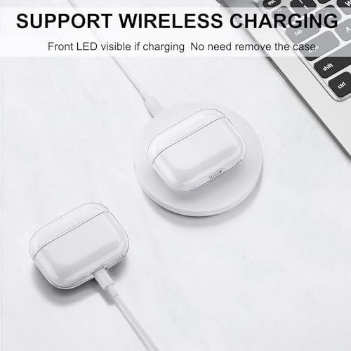 Tobfit Case for AirPods Pro 2, Wireless Charging, Powerful Drop Protection, TPU, Tough Magnetic Cover for AirPods Pro 1st/2nd Generation (2023/2022/2019)- Clear - Image 4