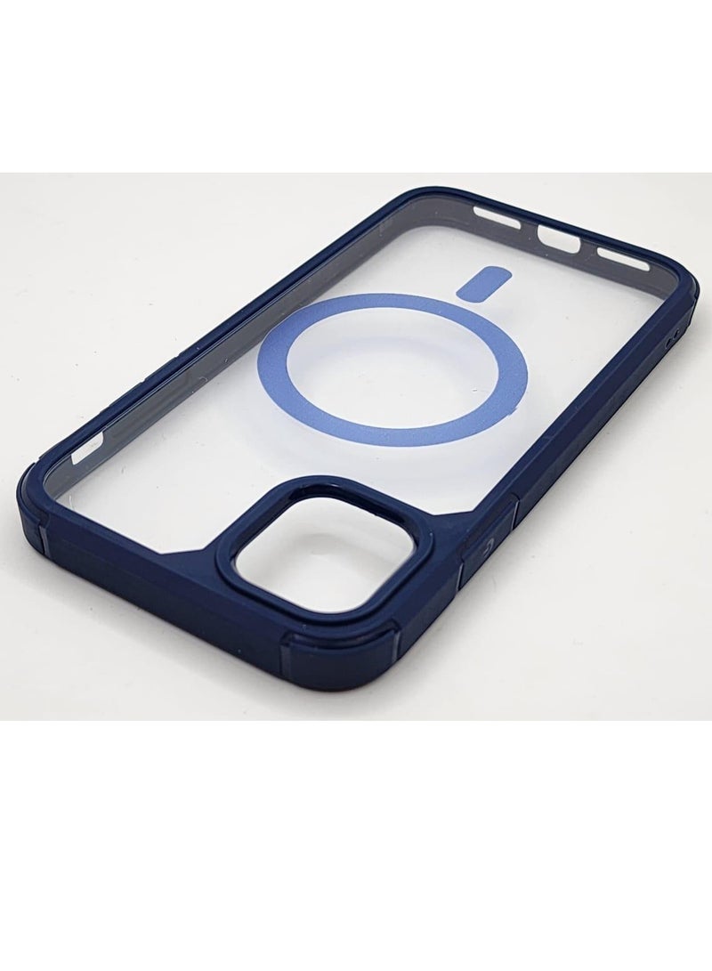 Iphone 11 (6.1 inch) MagSafe Case With Colored Sides - Clear / Blue  - Image 1