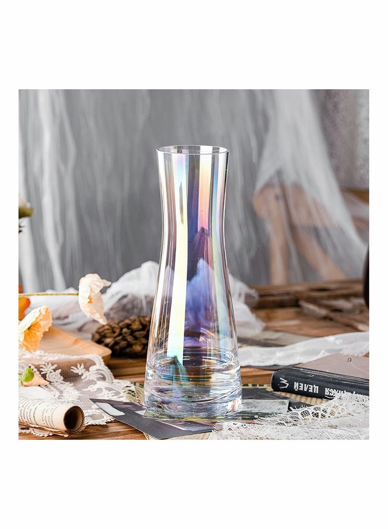 Y&D Irised Clear Glass Tall Flower Vase Thick Bottom Large Vases for Centerpieces Flowers Decor 10 Inch Big Decorative Living Room Kitchen Office Home Wedding - Image 5