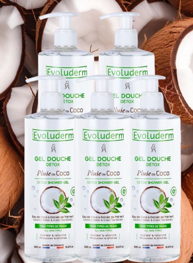 إيفو لوديرم 5 قطع جل الاستحمام إيفولوديرم بلوي دي كوكو ديتوكس 500مل - Image 1