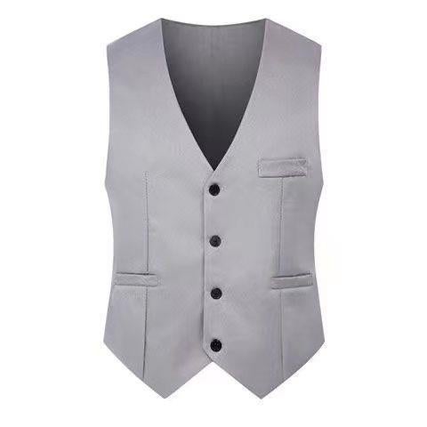 Suit Vest Summer Thin Non-ironing Korean Style Slim-fit British Fashion Vest Casual Professional Dress Vest Mens Horse Clip Black  - Image 5