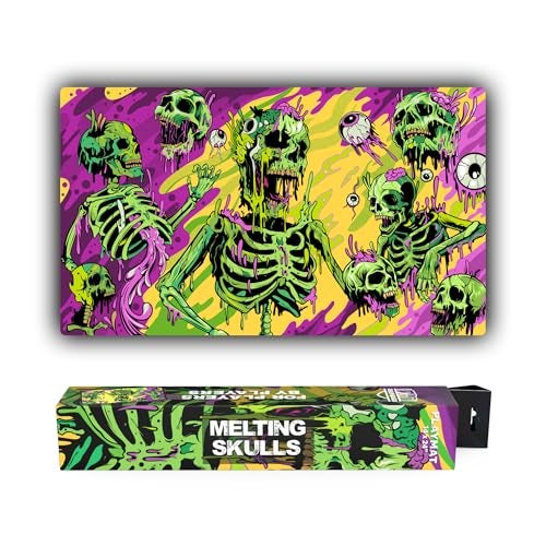 Realm Guard 14x24 TCGMTG Playmat Melting Skulls - Image 1