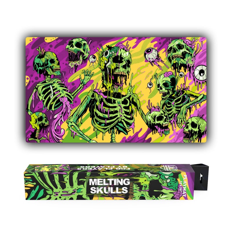 Realm Guard 14x24 TCGMTG Playmat Melting Skulls - Image 2
