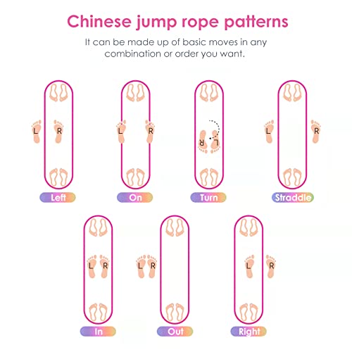 Cikyner Chinese Jump Rope, 4m Long 1.5cm Wide Elastic Chinese Ropes with Instructions French Skipping Rubber Band for Indoor and Outdoor Children Jumpsies Games, Ideal for Gifts for Girls and Boys - Image 3