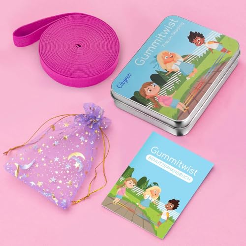 Cikyner Chinese Jump Rope, 4m Long 1.5cm Wide Elastic Chinese Ropes with Instructions French Skipping Rubber Band for Indoor and Outdoor Children Jumpsies Games, Ideal for Gifts for Girls and Boys - Image 5