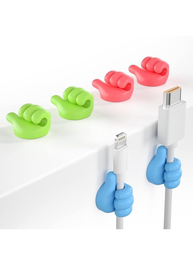 PARVY PARVY Office Silicone Wall Hook CreativeThumbs Up Shape Hook Multifunctional Thumb Hook Holder Cable Clip Organizer Key Hook Wall Hangers for Home Bedroom12PCS  - Image 1