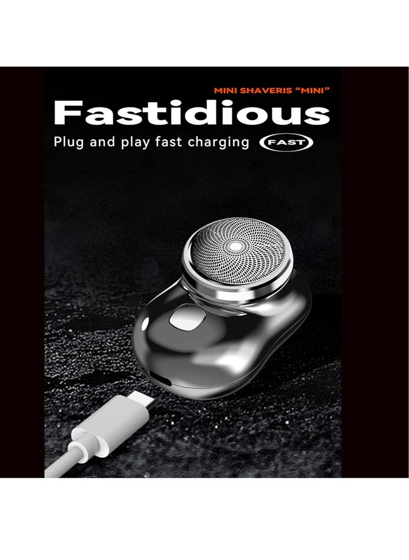 ELTERAZONE Electric Razor for Men, Newest Mini-Shave Portable Electric Shaver, Pocket Size Portable Shaver Wet and Dry Mens Razor USB Shaver Charging Easy One-Button Use Suitable for Home,Car,Travel - Image 4