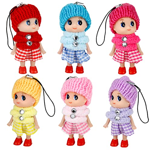 Sealive 6 PCS Small Dolls Girls 3 Inch Fashion Dollhouse Dolls Princess Mini Doll Surprise Gift For Kids Little Dolls Decoration Accessories Wearing Miniature Clothes Shoes Outfit Toys For Girl - Image 1