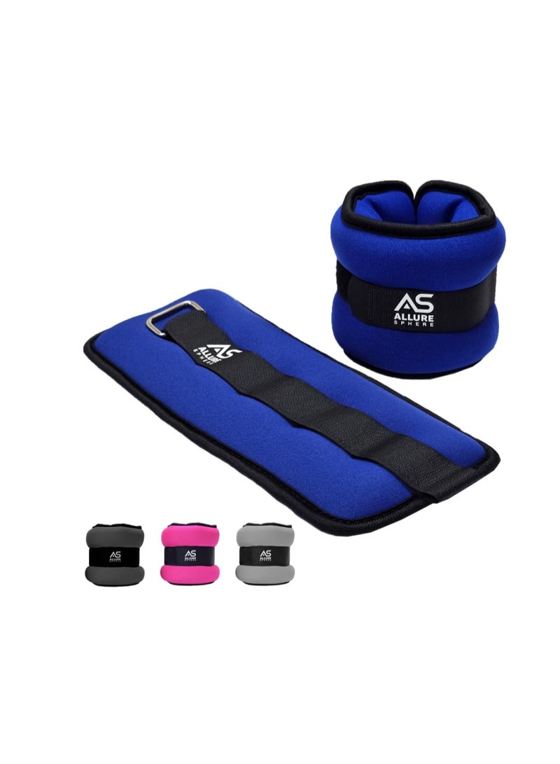 Allure Sphere Ankle Weights With Adjustable Straps For Men & Women 0.5Kg- 2.5Kg In Pair - Wrist & Leg Weights For Jogging, Running, Gymnastics, Fitness Exercise, Workouts - Image 1