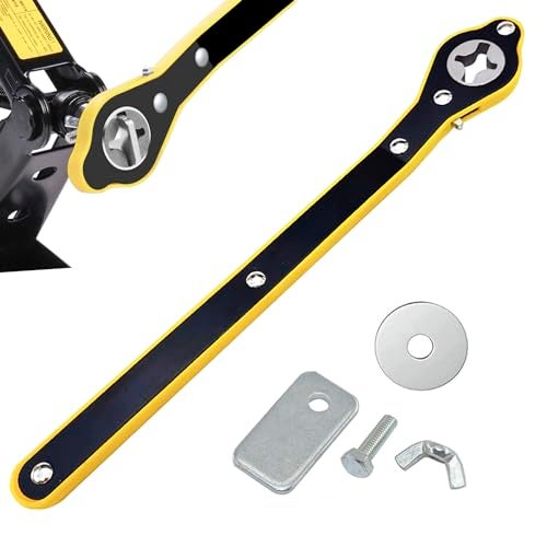QISF 3Pcs Car Jack Wrench Set, 360° Swivel Labor-Saving Car Jack Ratchet Wrench Cross-shaped Hex-shaped Rhombus-shaped with Long Handle, Scissor Jack Lift Speed Handle Tool for Travel, Van, SUV & More - Image 2