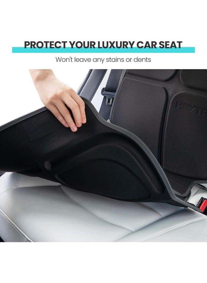 HEYTRIP Car Seat Protector, Rear-Facing/Forward-Facing, for 0~12 Years Old Children, Waterproof, Easy Cleanup, Non-Slip, Fit Most Car Seats(Black Blue) - Image 4