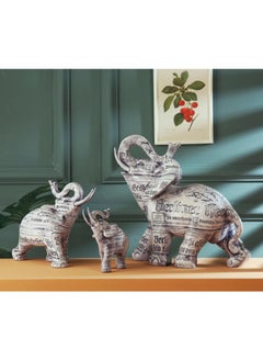 Elegant Elephant Figurine Set – Decorative Elephant Sculptures for Home, Office & Table Display – Symbol of Luck & Prosperity