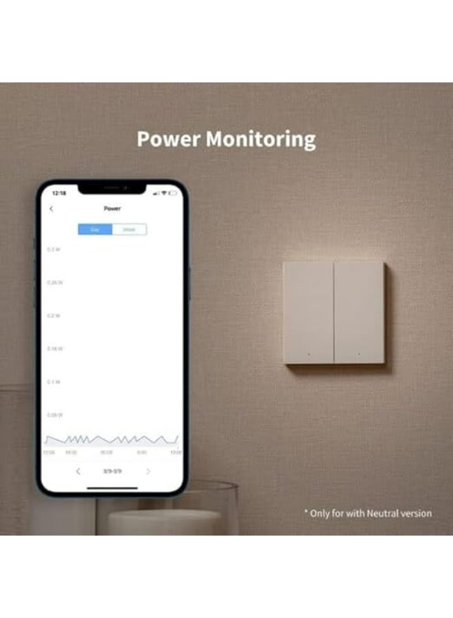 أكارا مفتاح حائط ذكي Aqara H1 Pro، بتقنية Zigbee 3.0، زر واحد بدون سلك محايد - ذهبي - Image 4