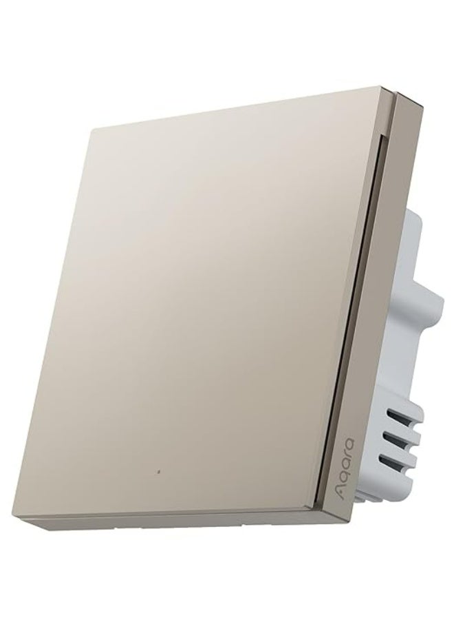 أكارا مفتاح حائط ذكي Aqara H1 Pro، بتقنية Zigbee 3.0، زر واحد بدون سلك محايد - ذهبي - Image 1