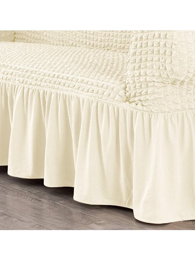 Elastic Sofa Cover with Skirt,Stretch Sofa Slipcover Furniture Protector Washable Soft Couch Cover for Living Room Elastic Fabric Sofa Cover with Skirt, For Living Room Bed Room For one seater sofa(Cream) - pzsku/Z2A2DDE9B81544DD397EEZ/45/_/1688701405/3f2795b0-b416-46a7-9698-43b5c7151b16