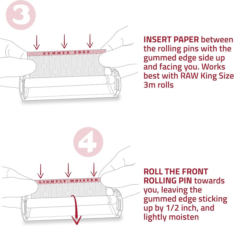 Raw آلة لف السجائر كريستال كلير ثلاثية القوة 125 مم - لف محتويات التدخين المفضلة لديك بسرعة وسهولة - عرض كلاسيكي جديد - Image 3