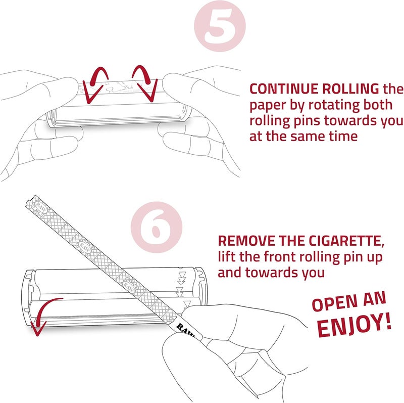 Raw آلة لف السجائر كريستال كلير ثلاثية القوة 125 مم - لف محتويات التدخين المفضلة لديك بسرعة وسهولة - عرض كلاسيكي جديد - Image 4