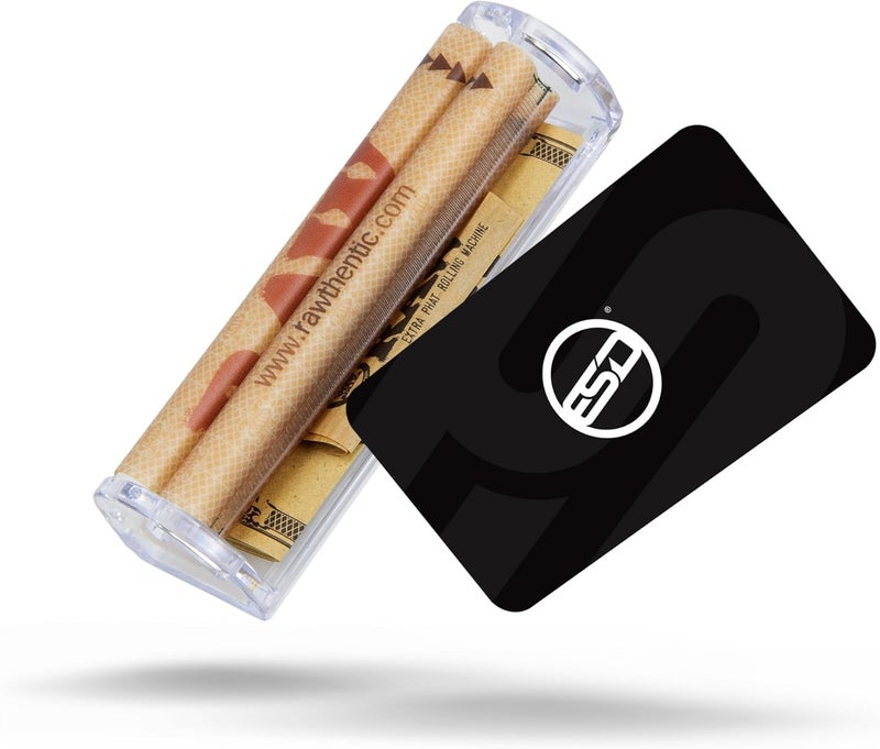 Raw آلة لف السجائر كريستال كلير ثلاثية القوة 125 مم - لف محتويات التدخين المفضلة لديك بسرعة وسهولة - عرض كلاسيكي جديد - Image 1