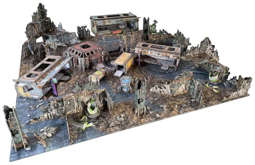 Battle Systems أنظمة المعركة - طاولة ألعاب ثلاثية الأبعاد قابلة للتعديل - تضاريس خيال علمي - مثالية للتماثيل والأشكال بحجم 28 مم-35 مم - لا حاجة للطلاء - خيال علمي كائنات فضائية لعبة الحرب 40K (مخيم التجار) - Image 2
