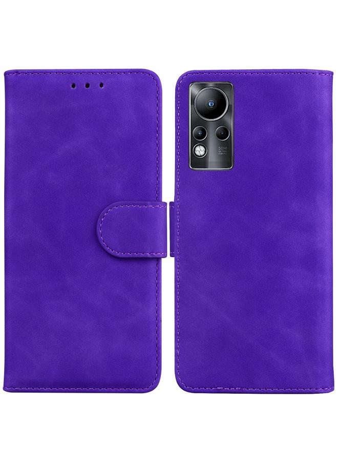 The Bros Phone Case For Infinix Note 11 Skin Feel Pure Color Flip Leather Phone Phone Case - Image 1