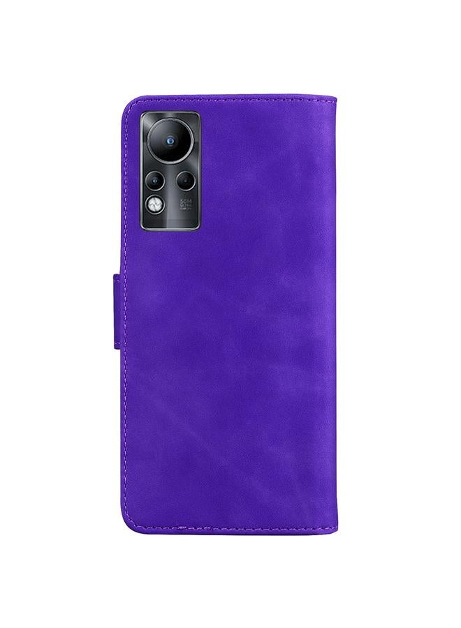 The Bros Phone Case For Infinix Note 11 Skin Feel Pure Color Flip Leather Phone Phone Case - Image 3