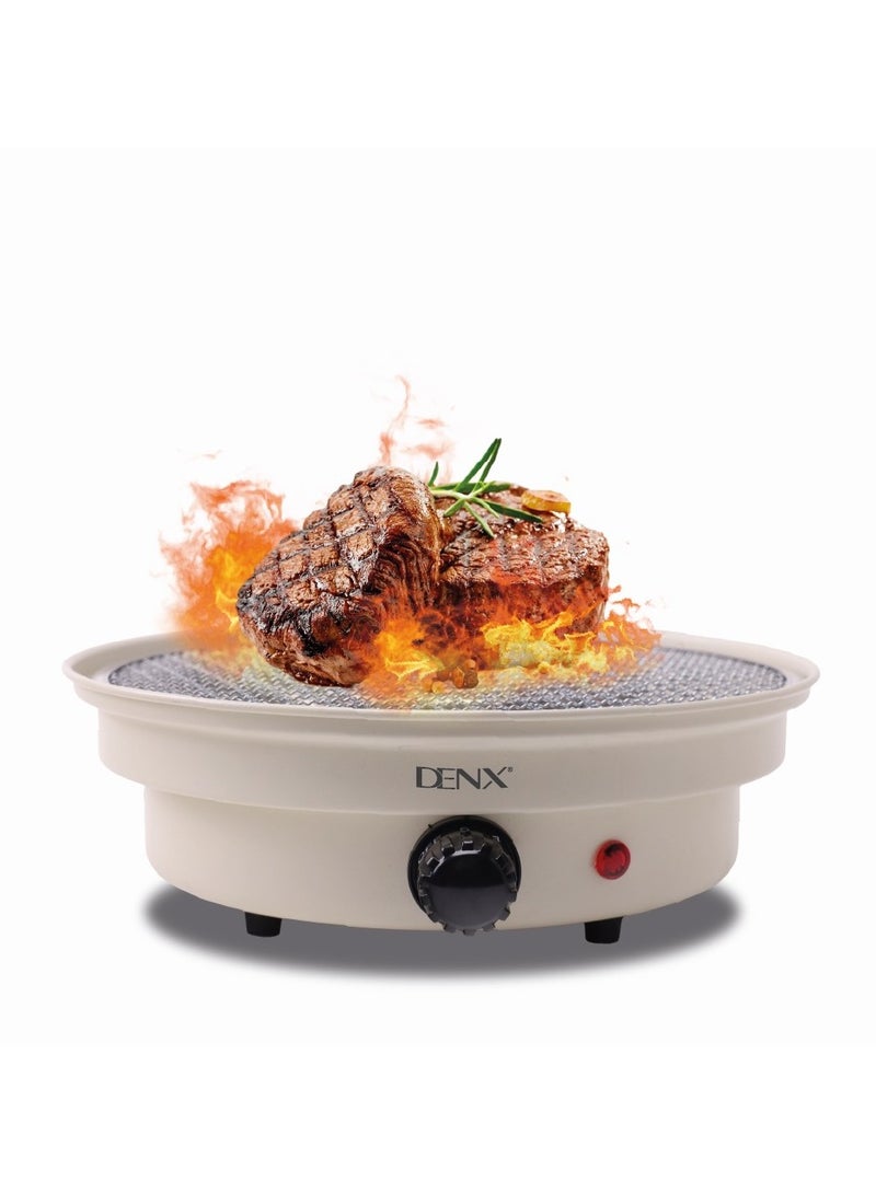 Denx Electric Grill - Smokeless indoor barbecue grill with non-stick surface, high-efficiency heating, and easy cleaning - Image 2