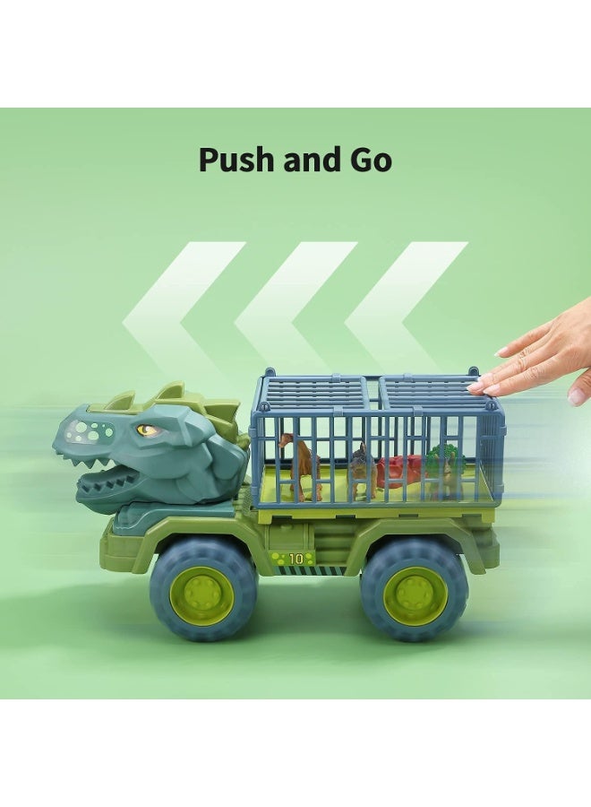 شاحنة نقل الديناصورات مع مجموعة ألعاب سيارات الديناصورات للأطفال الأولاد والبنات - Image 2