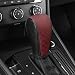 QKYS Leather Car Gear Shift Knob Cover Upgraded AntiSlip Design Stick Shift Knob Cover Universal Durable Car Decorative Accessories Shifter Stick Protector Suitable for CarsTrucksSUVs Maroon - Image 2