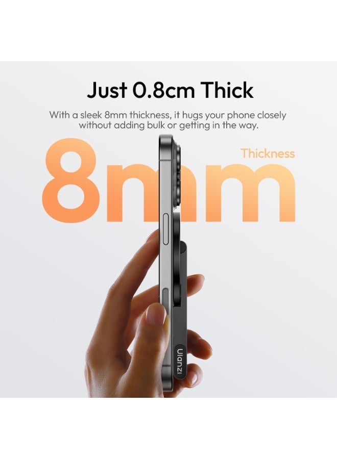 ULANZI MA60 Magnetic Phone Tripod Stand for iPhone - Aluminium Smartphone Mini Tripod Pocket Cell Phone Stand Strong Magnet Quick Mount Compatible with iPhone 16 15 14 13 12 Series, Black - Image 5