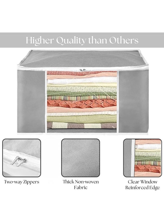 atorakushon Saree covers for clothes with Zip, Sari Cover bags for saree storage, Saree Bags for wardrobe, Storage Organizer for Wardrobe, Pack of 10 Size 40 x 35 x 20 CmB0BX6LS4C7 - Image 2