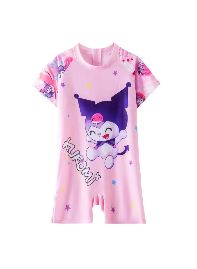 Y&D Kuromi Swimsuits for Girls Swimwear Cartoon Beach Bathing Suit with Swimming - Image 1