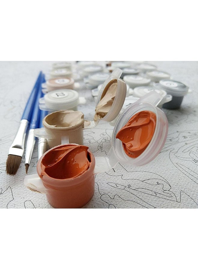 NIBEMINENT Park Street Light Canvas Oil Painting With DIY Kit Multicolour 40x50cm - Image 2