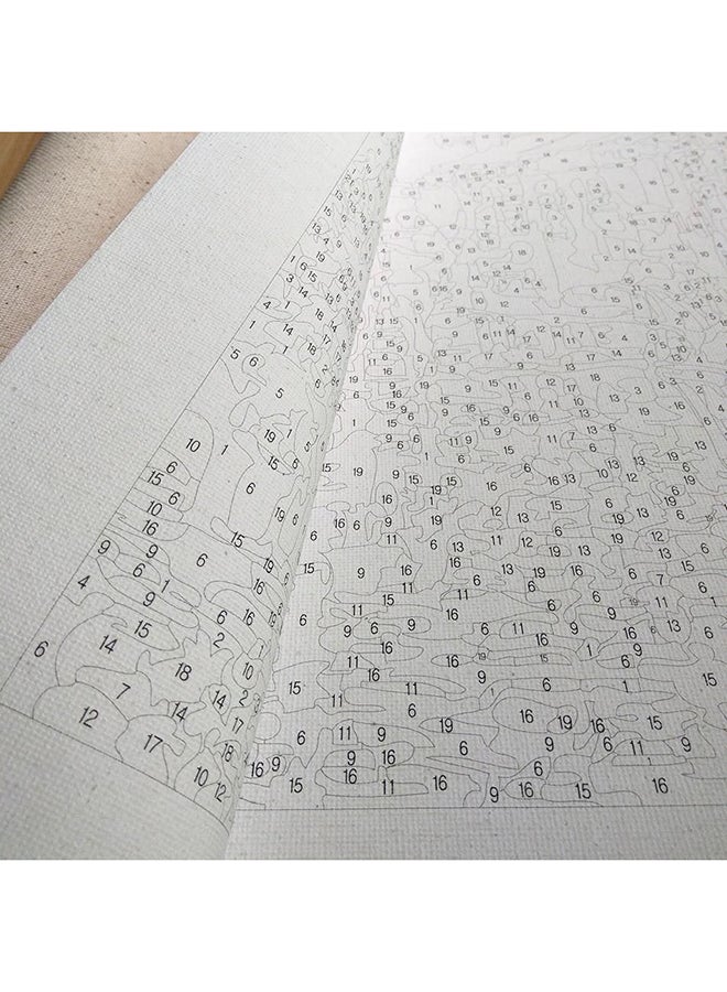 NIBEMINENT Park Street Light Canvas Oil Painting With DIY Kit Multicolour 40x50cm - Image 3