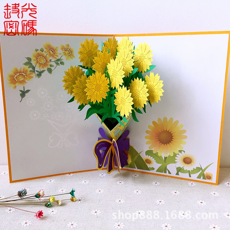 New Ins-Style Christmas Greeting Card Creative Gift Teacher'S Day 3D Pop-Up Greeting Card Diy Paper Sculpture Chinese Valentine'S Day Gift - Image 4