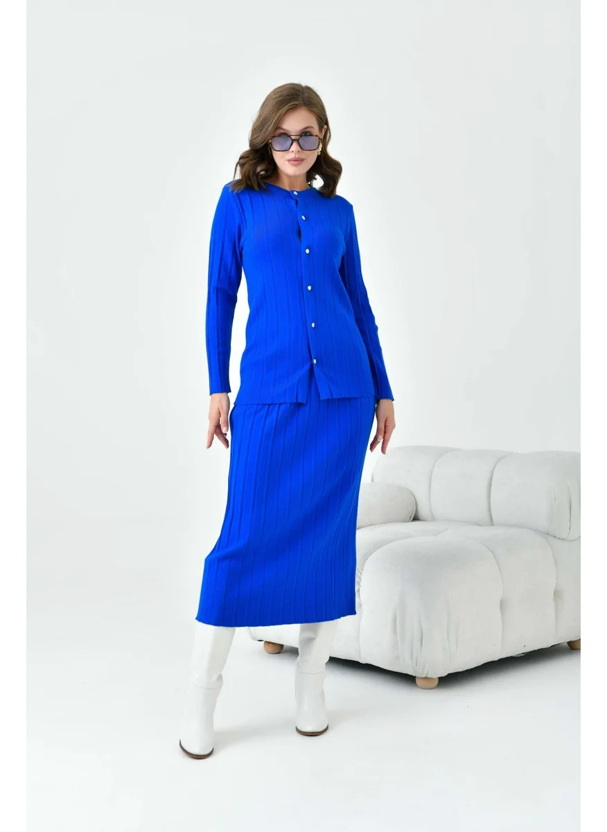 جارمي Women Pleated Two Piece Set Saxe