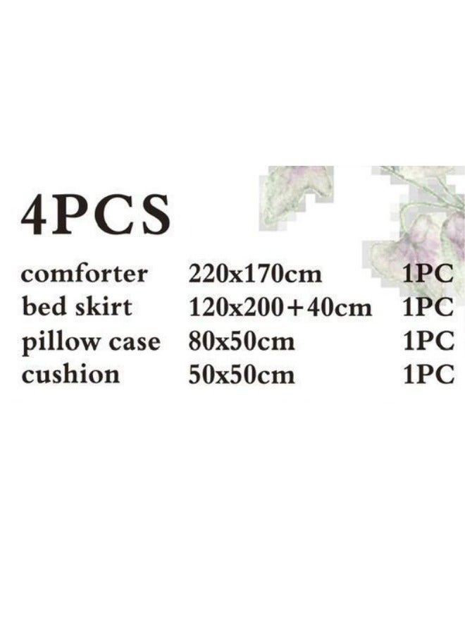 Moon Winter single bed sheet, 4 pieces, two sides, velvet side and fur side, size 170x220 cm - Image 3