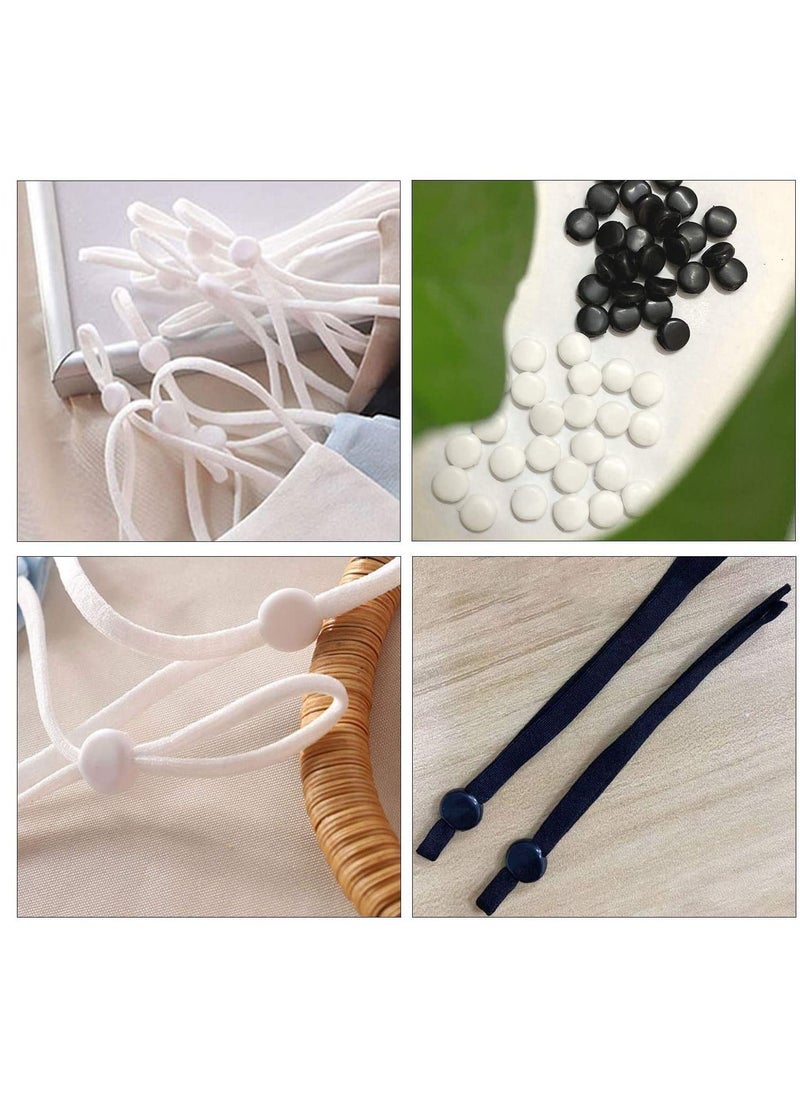 Drawstrings Elastic Cord Adjuster Locks Silicone Toggles Non Slip Stopper Round Adjustment Buckle