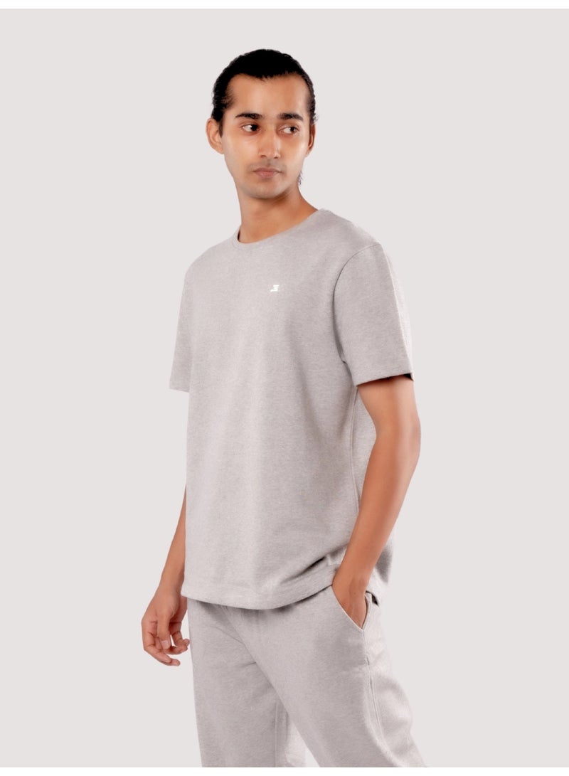 ROAR FOR GOOD Men's Oversized Solid T-Shirt | Relaxed Fit Round Neck Half Sleeve Casual Tee | Soft Cotton Blend Everyday Wear T-Shirt - Image 2