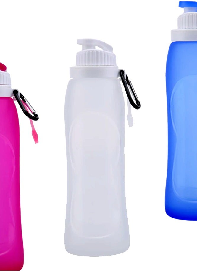 Elite Collapsible Transparent silicone Sports Water Bottle 500 ml  - Image 1