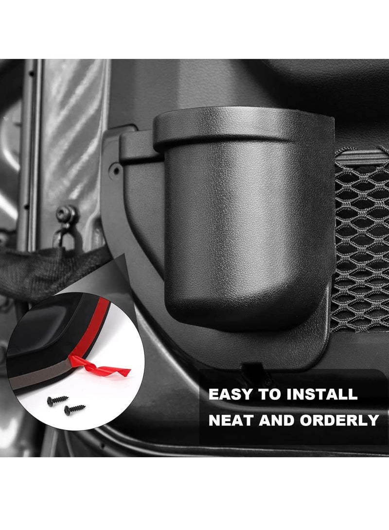 Door Side Insert Organizer Box, Pockets Storage Front Net Tray Interior Accessories Compatible with 2018-2023 Jeep Wrangler JL JLU& 2020 2021 2022 2023 Gladiator JT - Image 2