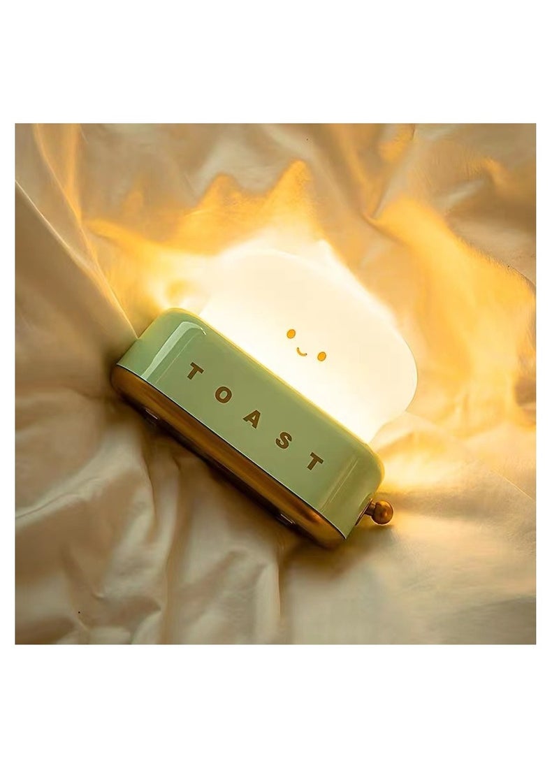 Generic - Desk Decor Toaster Lamp Rechargeable Small Lamp with Smile Face Toast Bread Cute Toaster Shape Room Decor Night Light for Bedroom Bedside Living Room Dining Desk Decorations Gift - Image 1